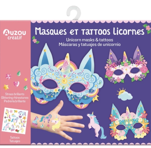 Auzou My Activity Pouch Unicorn Mask And Tattoos