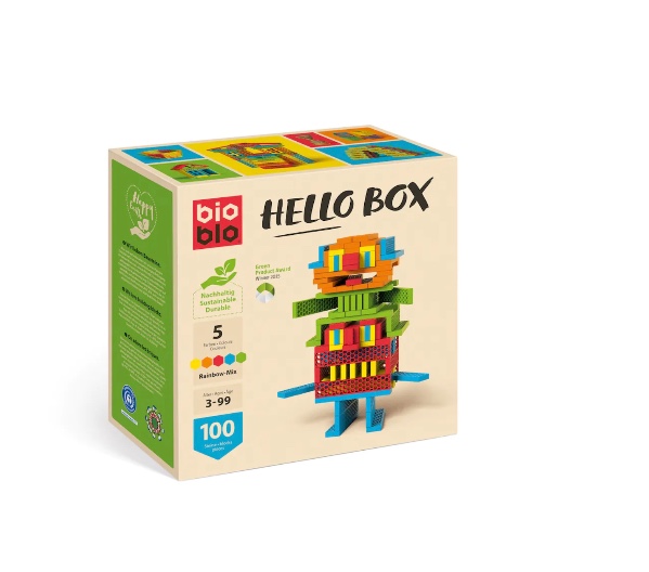 Bioblo Hello Box Rainbow Mix 100 Τουβλάκια