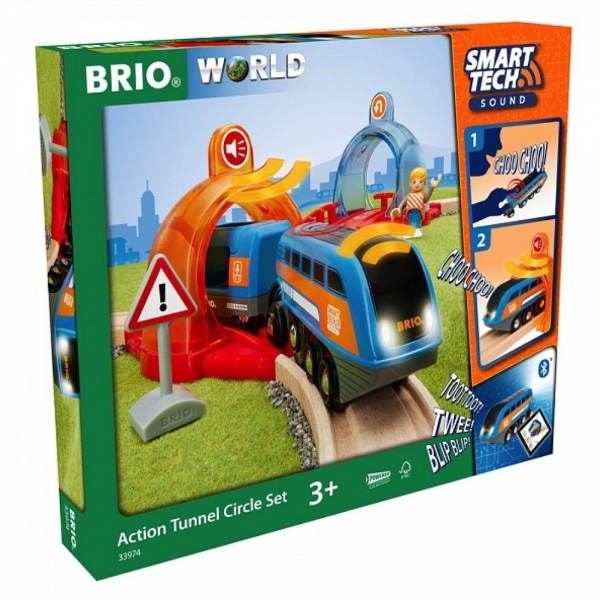 Brio World Smart Tech Σετ Επιβατικό Τρένο Με Τούνελ (33974)