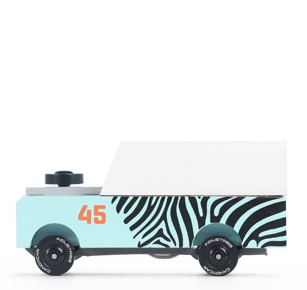 CandyLab Candyvan Ξύλινο Όχημα Mini Zebra Drifter