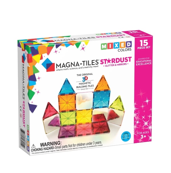 Magna Tiles Μαγνητικό Παιχνίδι 15 Κομματιών Stardust