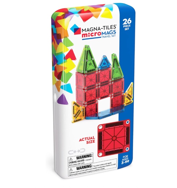 Magna Tiles Μαγνητικό Παιχνίδι MicroMags Travel 26 Κομματιών