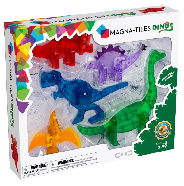 Magna-Tiles Μαγνητικό Παιχνίδι Dinos 5 Κομματιών