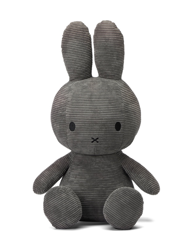 Miffy Sitting Corduroy Grey Κουνελάκι 70cm